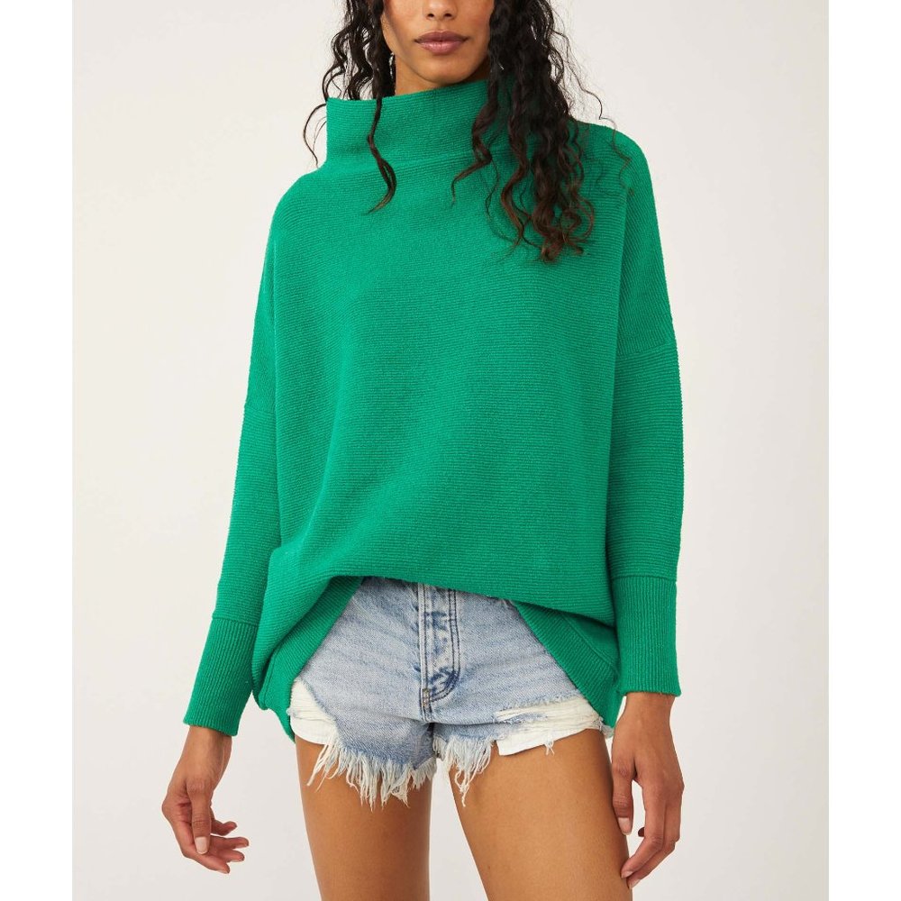 🆕 NWT Free People Ottoman Slouchy Tunic / Tennis Green